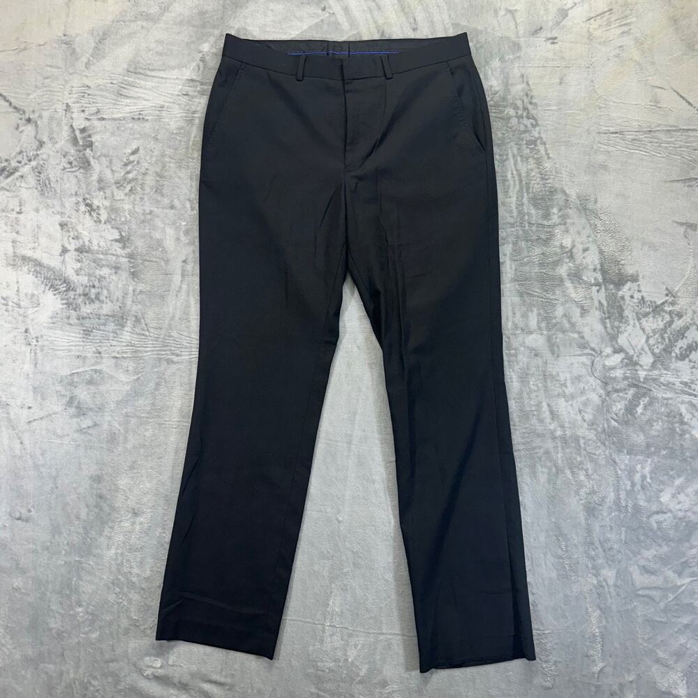 Billy London Men's Black Dress Pants Size‎ 34x32 Slim Fit #534424
